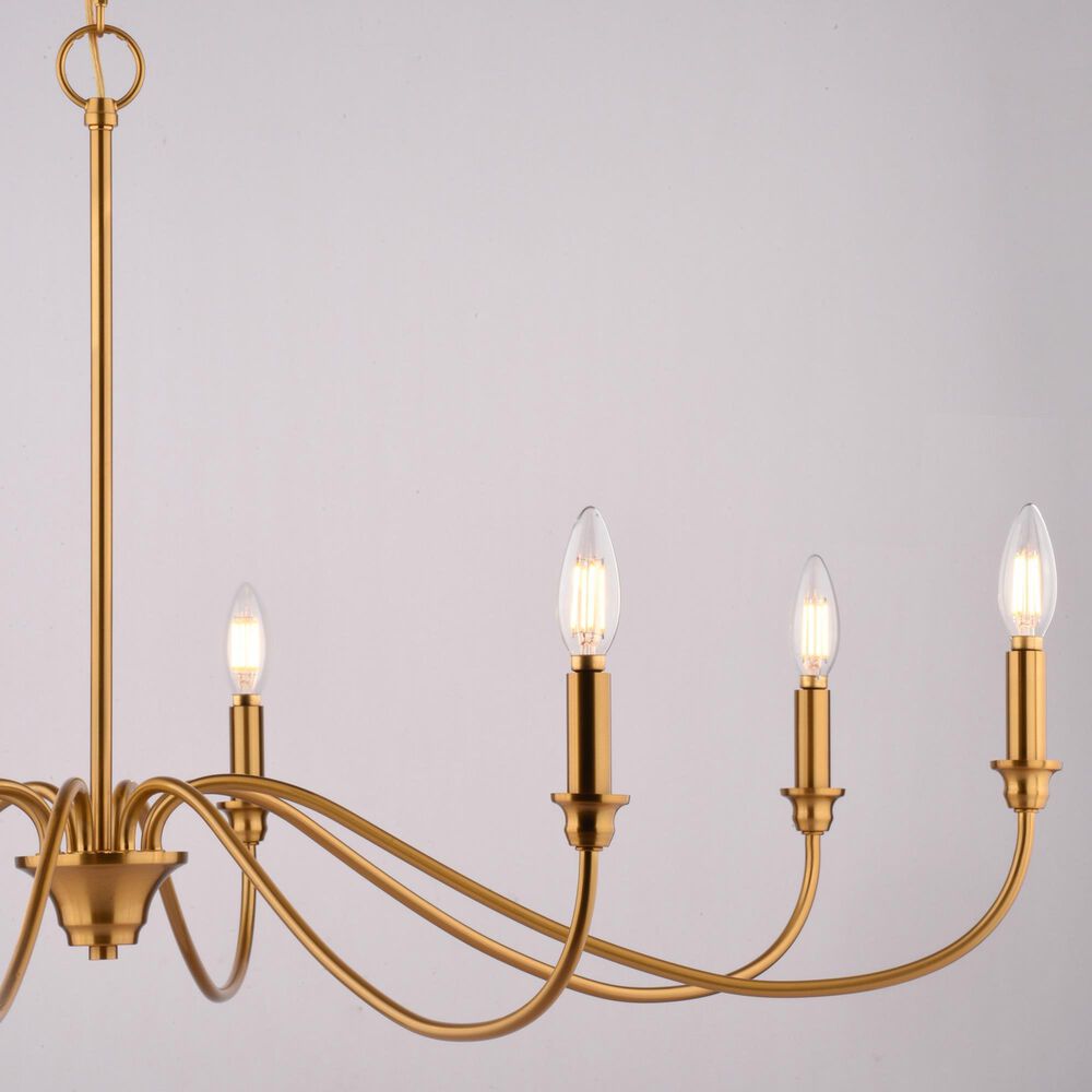 Vaxcel Annabelle 8-Light Chandelier in Muted Brass, , large