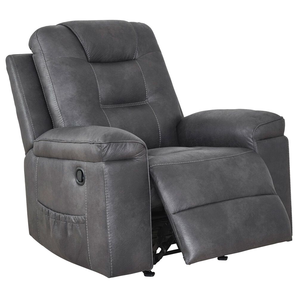 Ashley Stockworth Manual Rocker Recliner in Granite, , large