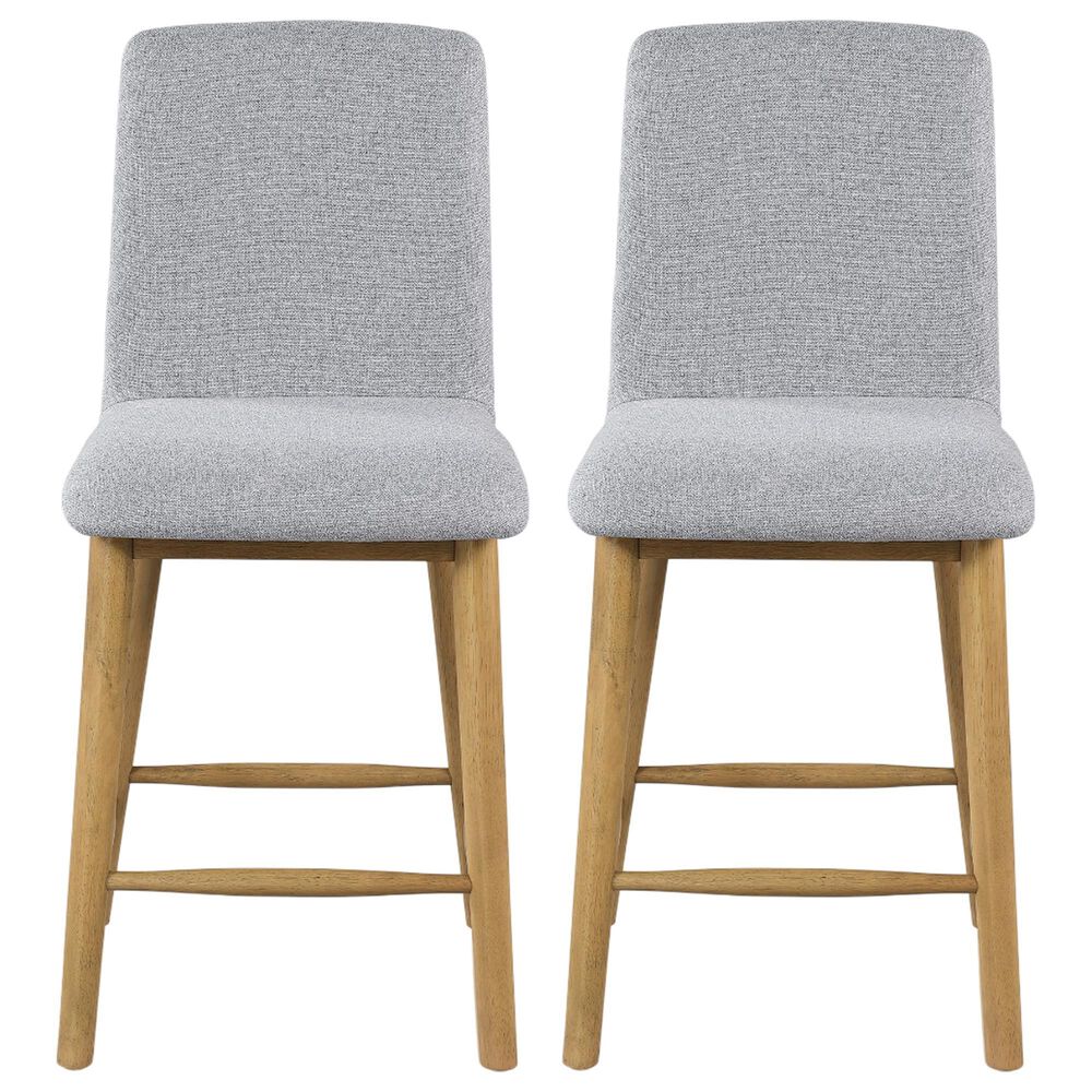 Furniture of America Nayel Upholstered Counter Height Chair in Natural (Set of 2), , large