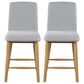 Furniture of America Nayel Upholstered Counter Height Chair in Natural (Set of 2), , large