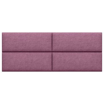 Jaxx Panelist Upholstered Queen Headboard Panel in Plum (Set of 4), , large