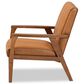 Baxton Studio Nikko Lounge Chair in Tan, , large