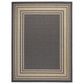 Nourison Horizon HOZ03 Charcoal 10" x 14" Indoor/Outdoor Area Rug, , large