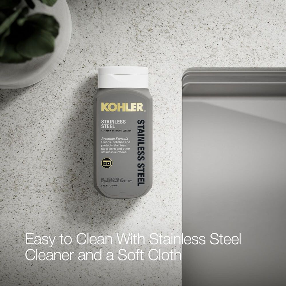 Kohler Strive 29.5" Undermount Single-Bowl Workstation Kitchen Sink in Stainless Steel, , large