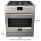 Fulgor Milano Sofia 3.6 Cu. Ft. 30" Professional Dual Fuel Range in Stainless Steel, , large