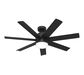 Hunter Brazos 52" Integrated LED Indoor/Outdoor Ceiling Fan with Light and Remote in Matte Black, , large
