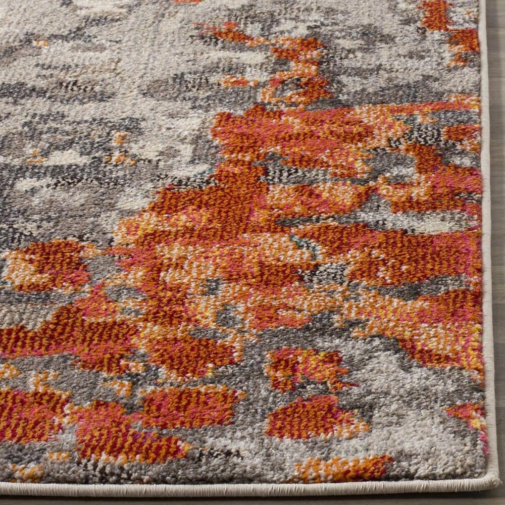 Safavieh Monaco MNC225H-216 2&#39;2&quot; x 16&#39; Grey/Orange Runner, , large