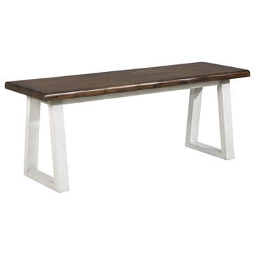 OSP Home Weston Bench in Wood Stain and White, , large