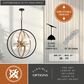 Vaxcel International Co. Ltd. Estelle 6-Light Pendant in Natural Brass and Matte Black, , large