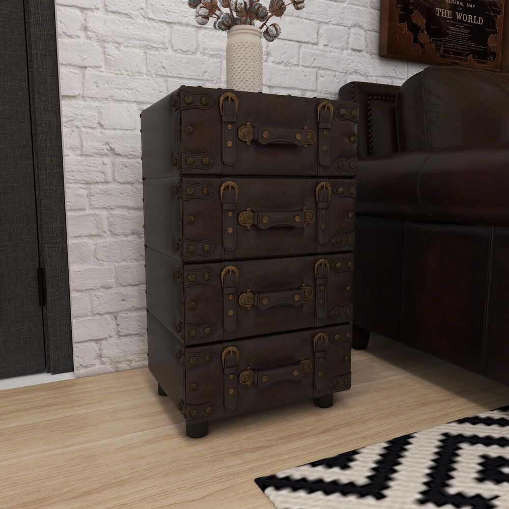 Uma Enterprises 4-Drawer Chest in Black, , large