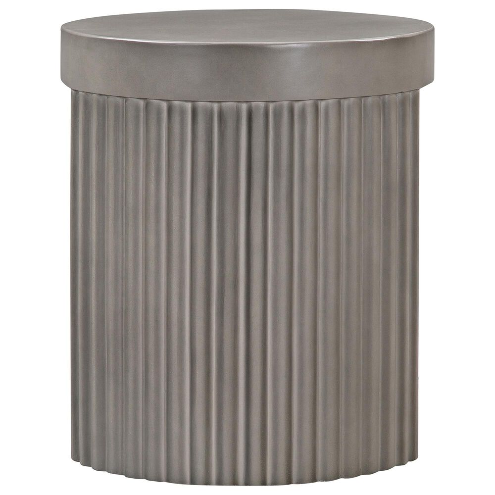 Blue River Wave End Table in Grey, , large