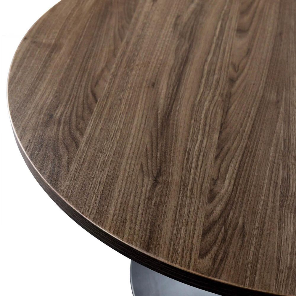 Leisuremod Verve 27&quot; Coffee Table with MDF Top in Black and Dark Brown, , large