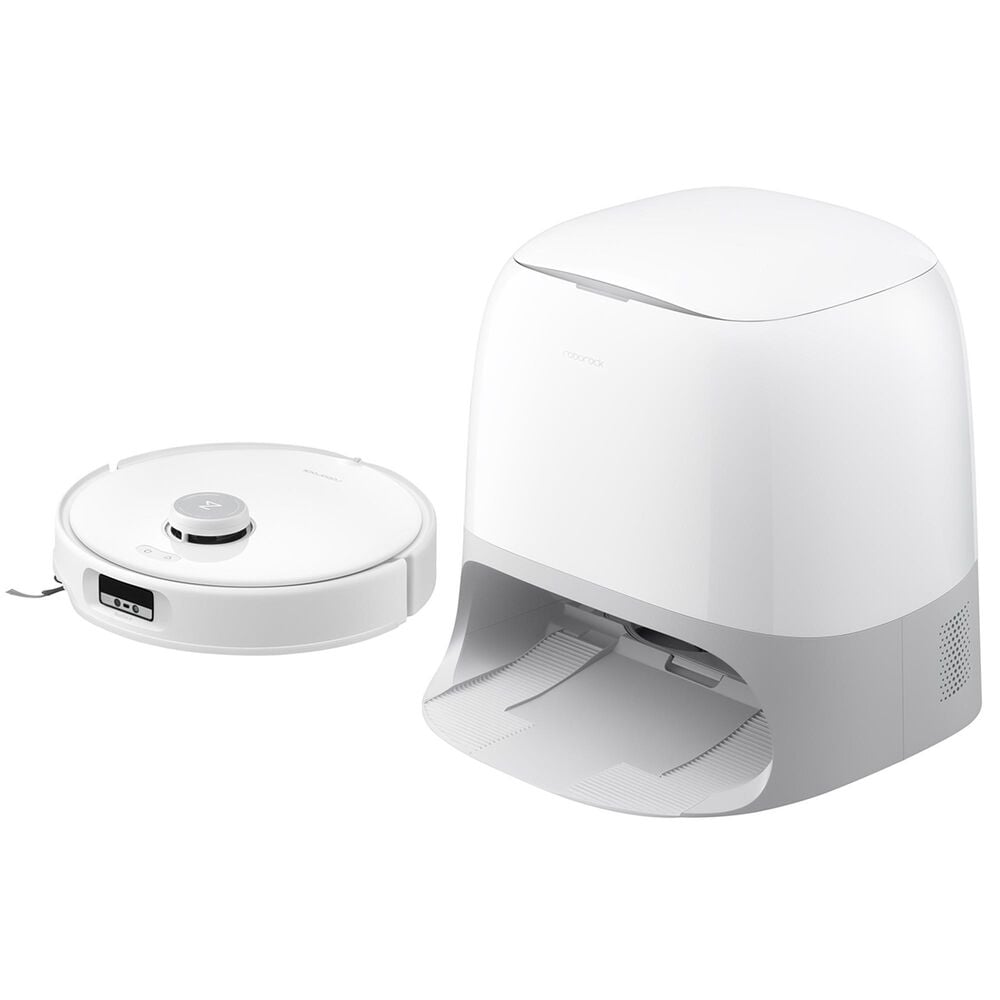 Roborock Qrevo Curv Robot Vacuum and Mop with Multifunctional Dock, 18,500Pa Suction, and Zero-Tangling Main Brush in White, , large