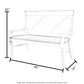 Belle Furnishings Lawson Dining Bench in Dark Espresso, , large