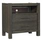 Aspen Furniture, Inc. 2 Drawer Nightstand in Carob Finish with AC Outlets in Carob, , large