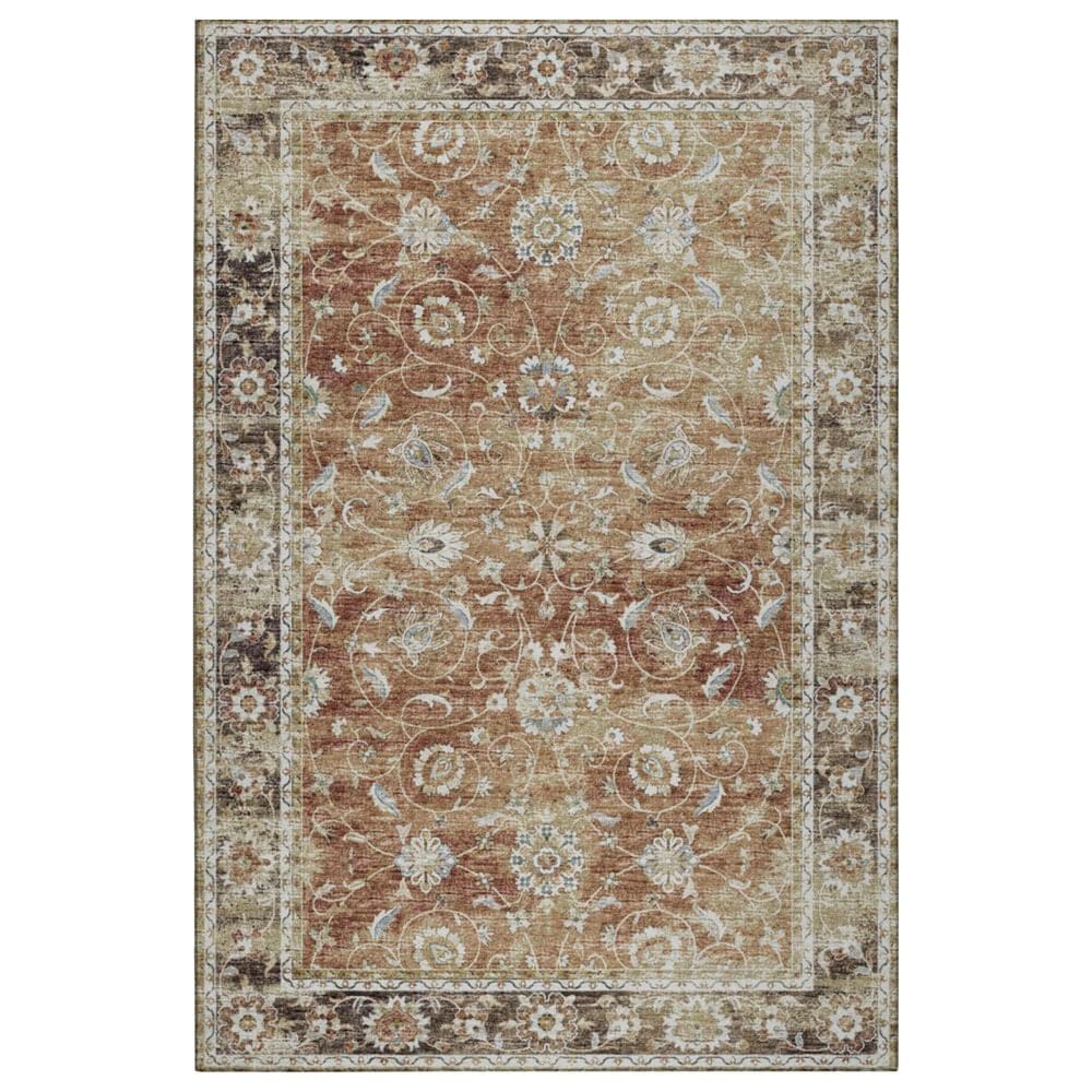 Dalyn Rug Company Tuscany 4" Round Paprika Indoor/Outdoor Area Rug, , large