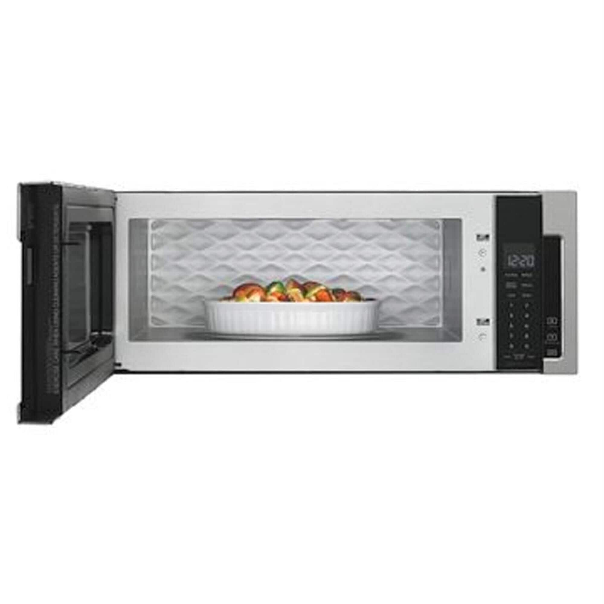 Whirlpool low profile microwave store black stainless