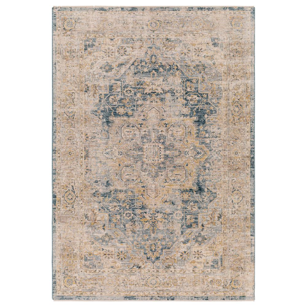 Surya Aspendos 10" x 13"11" Ivory, Tan, Black, Light Gray and Deep Teal Area Rug, , large