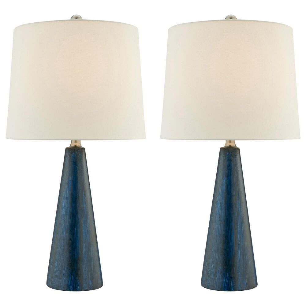 Lite Source Pillan Table Lamp in Blue (Set of 2), , large