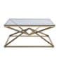 Monroe Double Pyramid Cocktail Table in Gold, , large