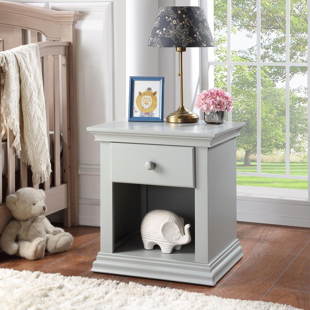 Suite Bebe Bailey 1-Drawer Nightstand in Gray, , large