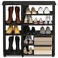 Noviland 6-Tier Shoe Rack in Espresso and Black, , large