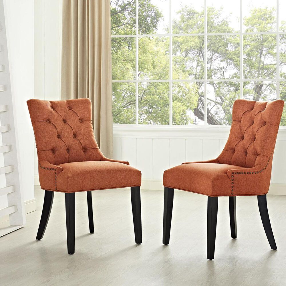 Modway Regent Fabric Dining Chair in Orange NFM