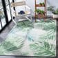 Safavieh Barbados Tropical Botanical 8" x 10"5" Green and Teal Indoor/Outdoor Area Rug, , large
