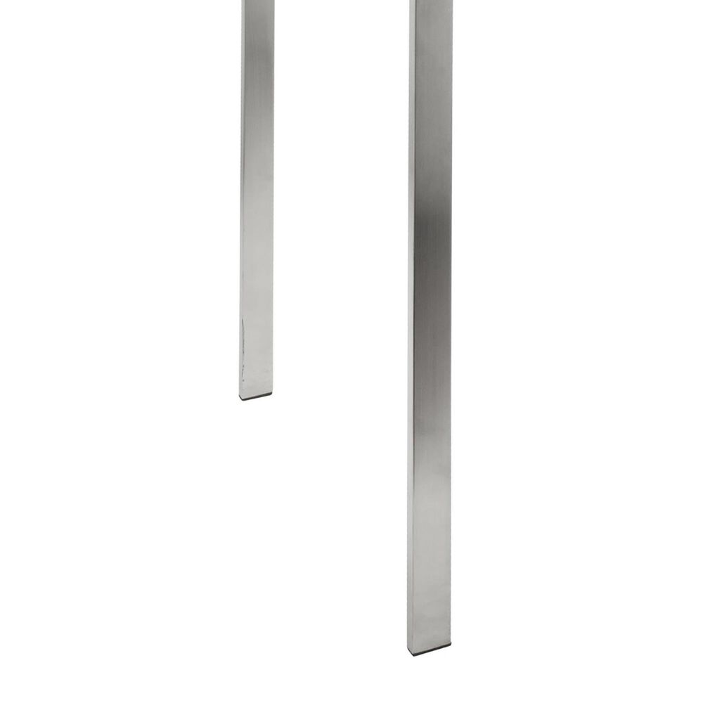 Lumisource Fuji Dining Contemporary Table in Stainless Steel with Clear Glass Top By LumiSource, , large
