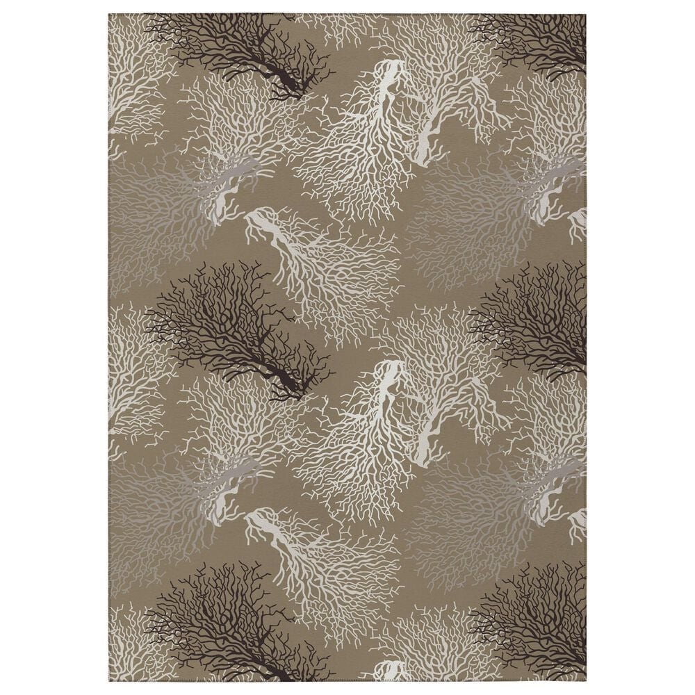 Dalyn Rug Company Seabreeze SZ3 6" x 9" Taupe Area Rug, , large