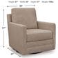 Ashley Freybourne Swivel Accent Chair in Twill, , large
