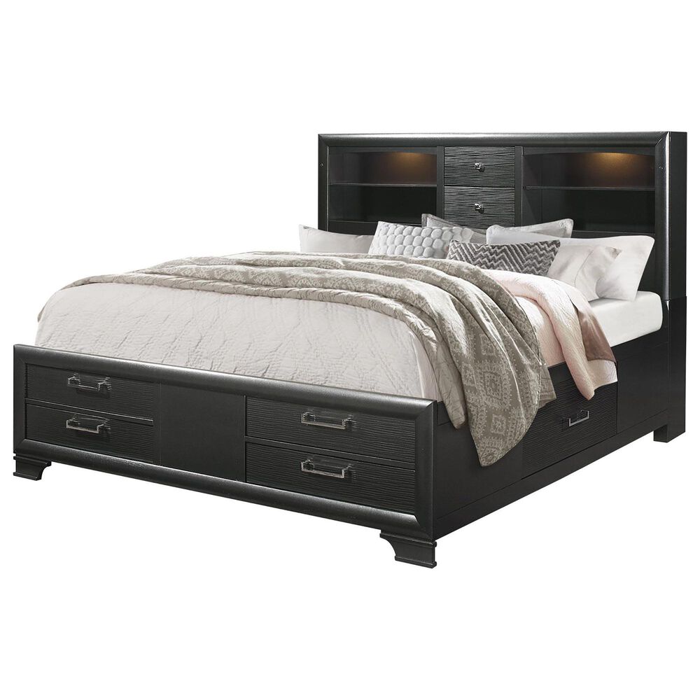 Global Furniture USA Jordyn Queen Bed in Dark Grey, , large