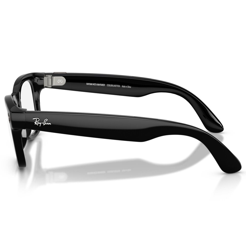Rayban Glasses Wayfarer Gen 2 50mm Sunglasses with Clear and Graphite Green Transitions Lenses in Shiny Black, , large