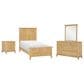 St Claire Home Today"s Traditions 4 Piece Twin Platform Panel Bedroom Set in Natural Hickory, , large