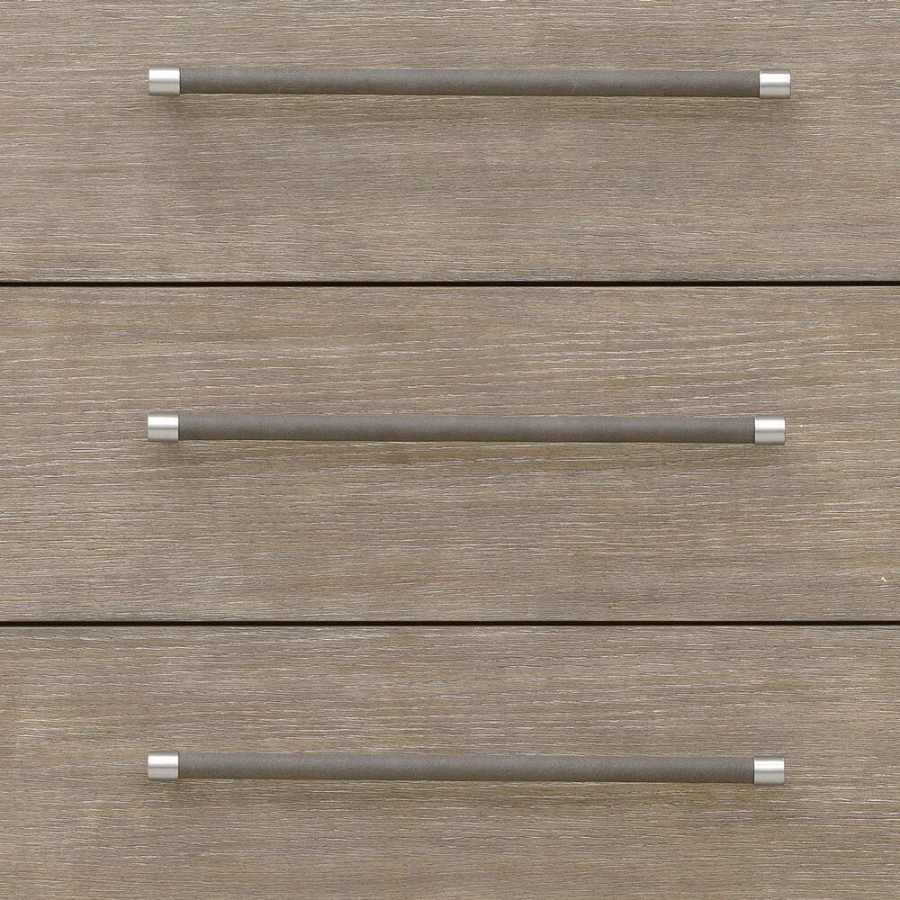 Nicolette Home Anderson Park Dark 5-Piece King Upholstered Bedroom Set in Moose Trail and Frontier Brown, , large