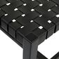 Maple and Jade 47" Leather Handmade Woven Bench in Black, , large