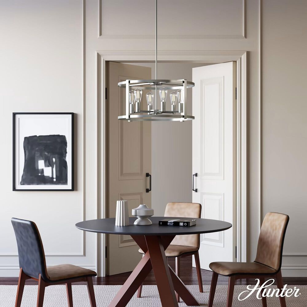 Hunter Astwood 6-Light Chandelier in Brushed Nickel, , large