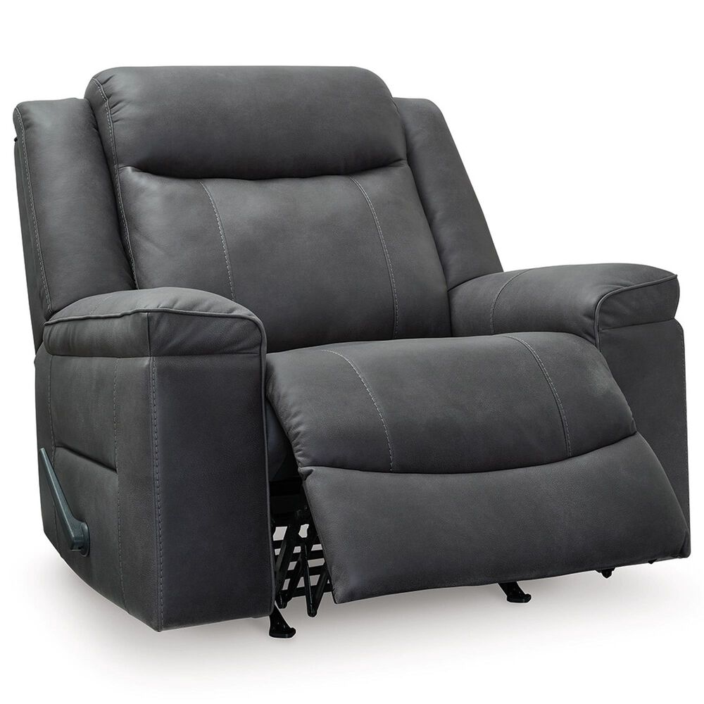 Ashley Status Check Manual Rocker Recliner in Shadow, , large