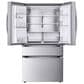 LG 28.6 Cu. Ft. 4-Door French Door with Dual Handles Refrigerator in PrintProof Stainless Steel, , large