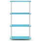 HOMLUX Turn-N-Tube 4-Tier Multipurpose Shelf Display Rack in Light Blue and White, , large