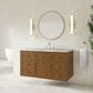 James Martin Laurent 48" Single Bathroom Vanity in Honey Oak with 3 cm Carrara Marble Top and Rectangular Sink, , large