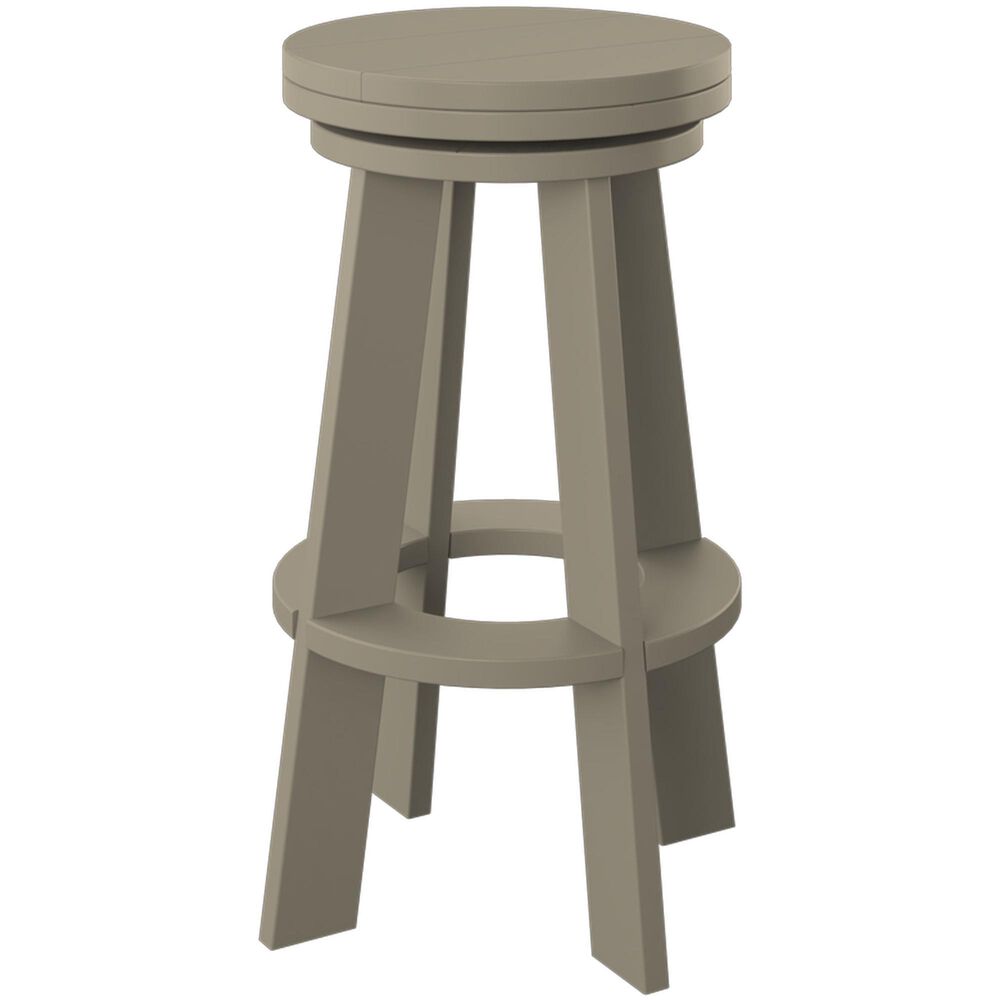 Amish Country Classic Round Swivel Stool in Weatherwood, , large