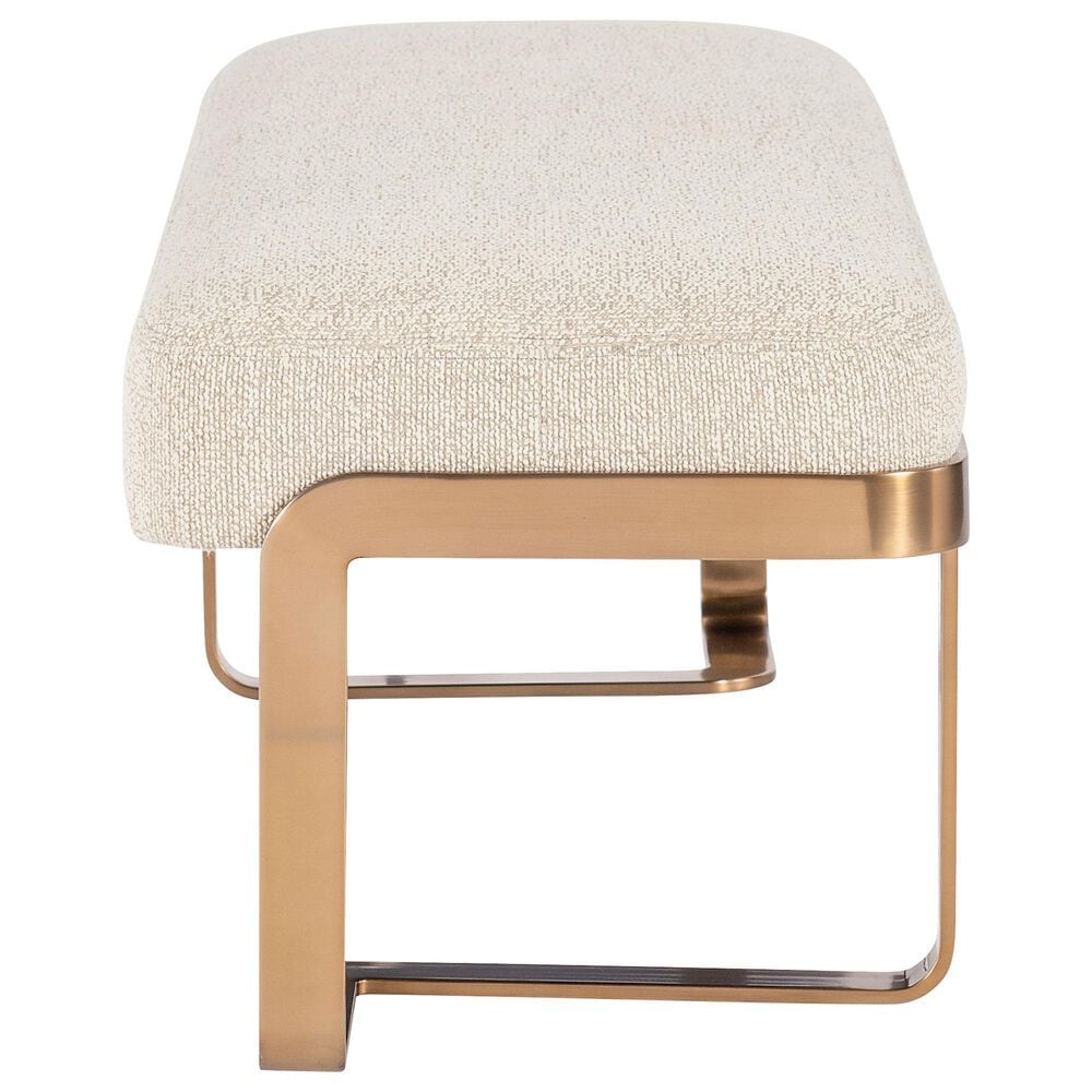 Hooker Furniture Eleana Upholstered and Metal Bench in Beige, , large