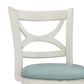 Linon Home Decor Sawyer Swivel Bar Stool with Sky Blue Cushion in Cream, , large