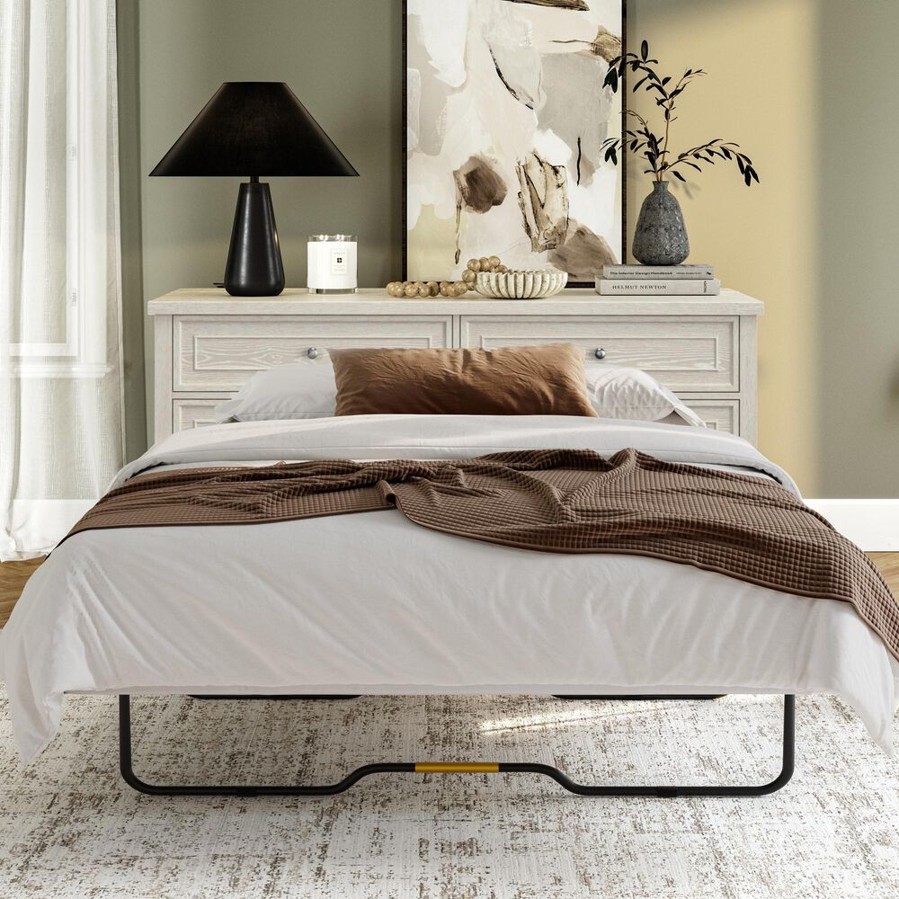 Richlands Furniture Soren 4-Drawer Dresser with Queen Convertible Bed in Whitewash, , large