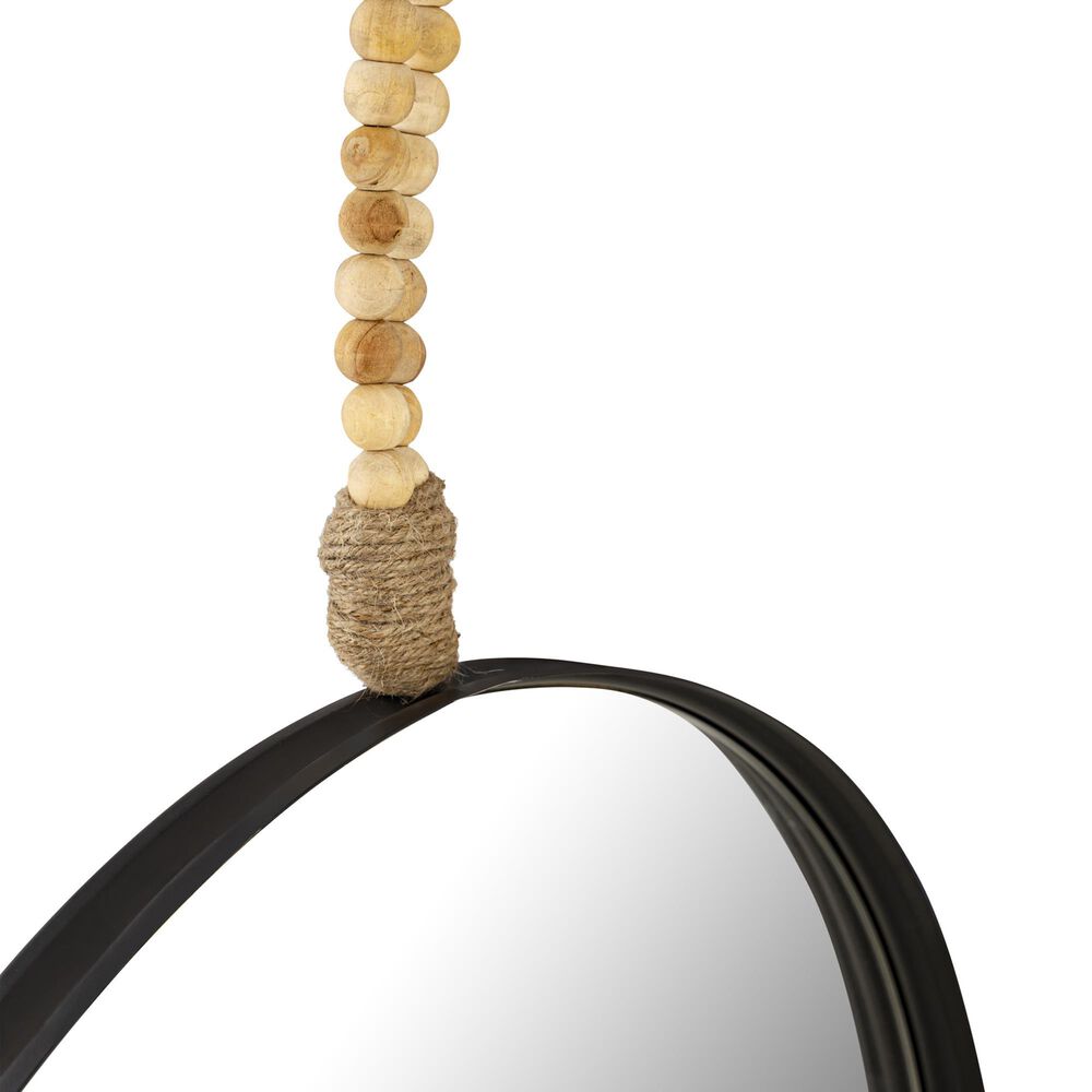 Tov Furniture Riley 25&quot; Mirror in Natural and Black, , large