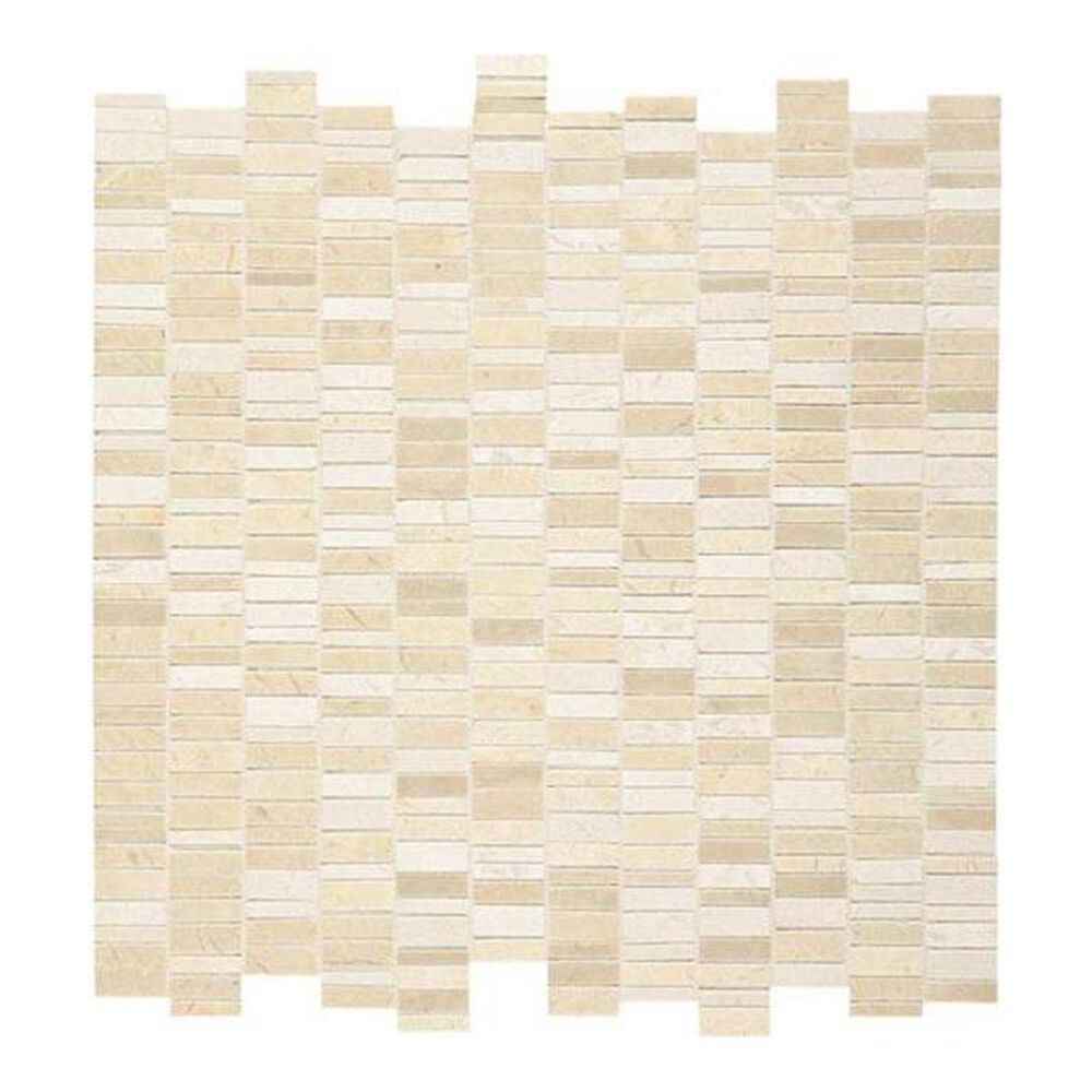 Dal-Tile Marble Crema Marfil Classic 12" x 12" Natural Stone Mosaic Sheet, , large