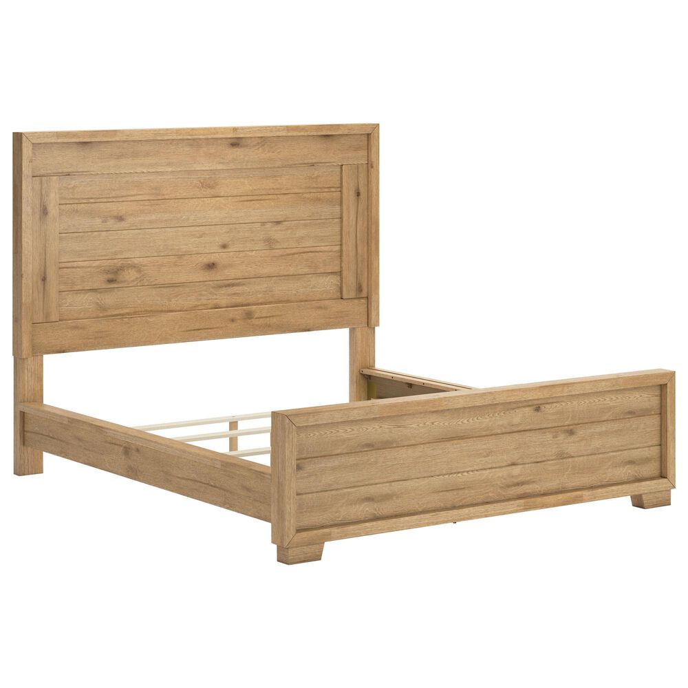 Ashley Galliden California King Panel Bed in Light Brown, , large