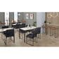 Lumisource Fuji Stackable Counter Stool with Camel Faux Leather Cushion in Black (Set of 2), , large