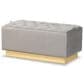Baxton Studio Powell Storage Ottoman in Grey and Gold, , large